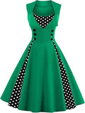 KILLREAL Women's Polka Dot Retro Swing Dress - Vintage Cocktail Ready