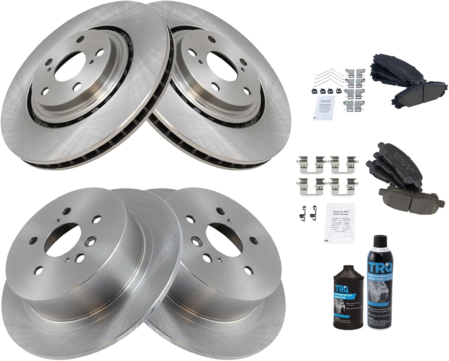 TRQ Brake Pad & Rotor Kit for 2008-2013 Toyota Highlander