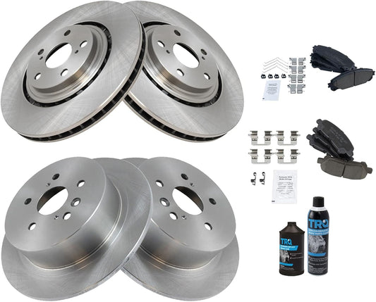TRQ Brake Pad & Rotor Kit for 2008-2013 Toyota Highlander