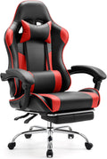 Sweetcrispy Video Game Desk Chair with Ergonomic Design and Footrest