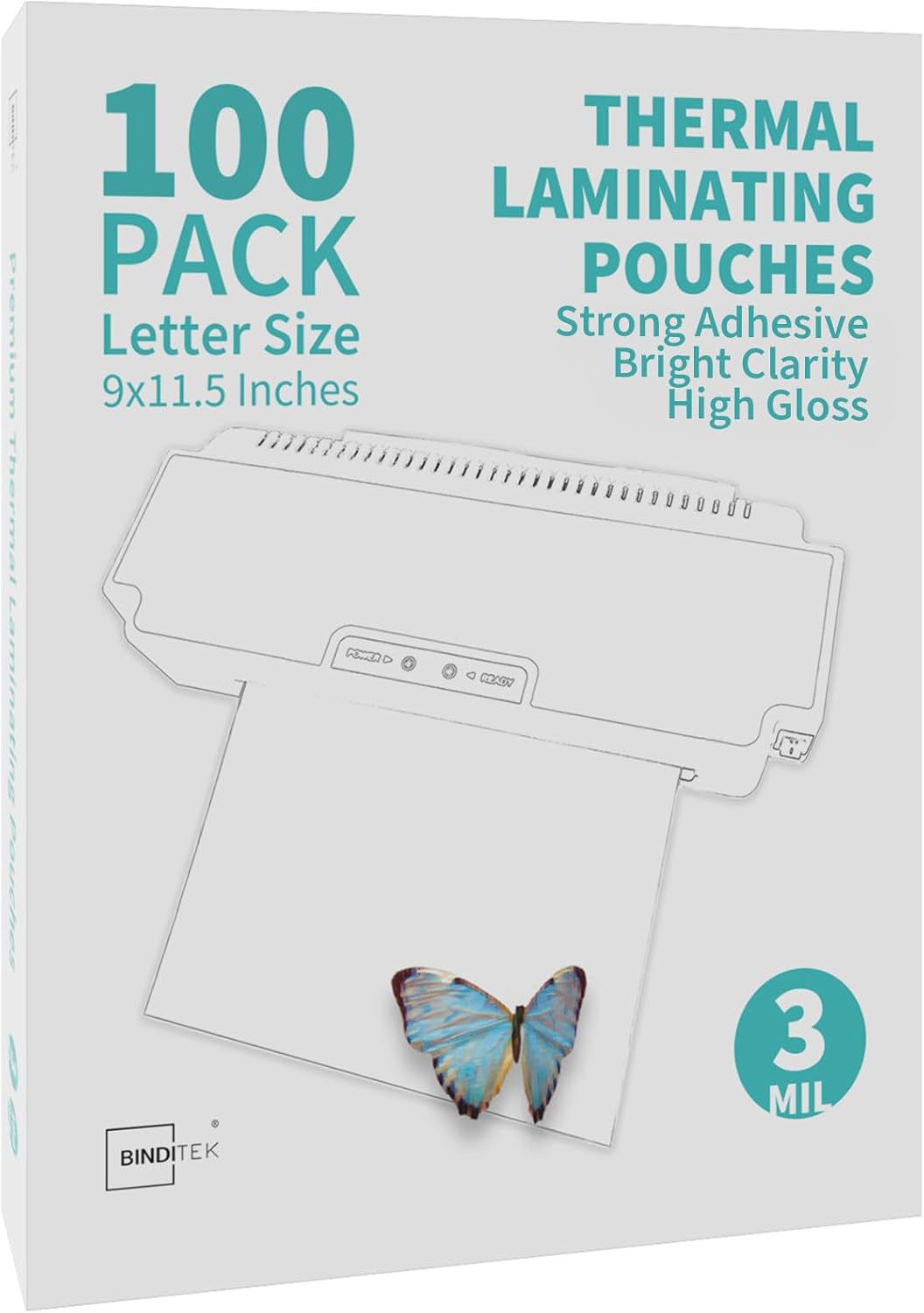 Ultra Clear 3 Mil Laminating Pouches by Binditek