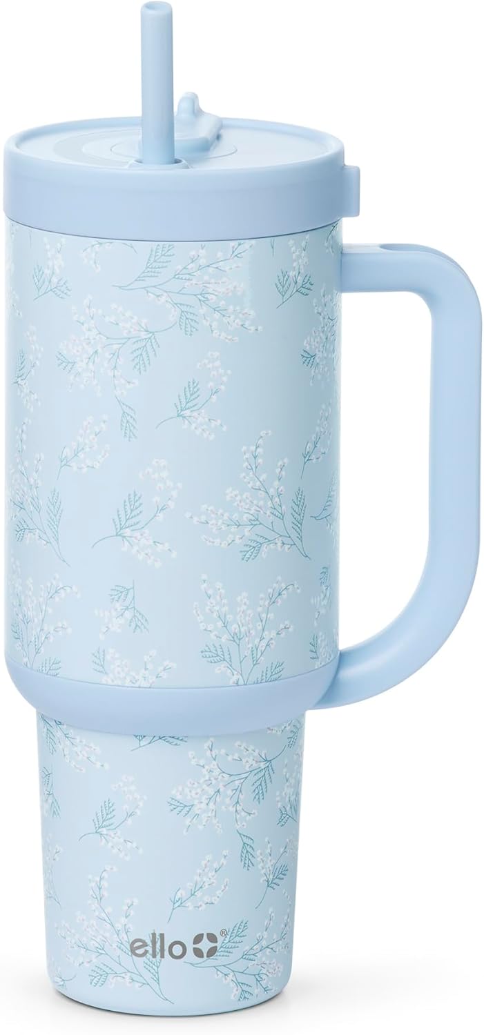 Ello Oasis 40 oz Tumbler with Handle & Straw - Insulated Cup