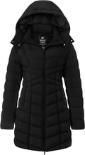 Women's Puffer Jacket Warm Padded Long Quilted Coat - Cozy Winter