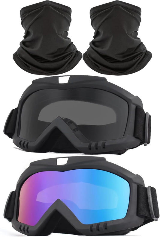 Windproof Dirt Bike Goggles Combo by immoono - 2Pcs