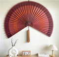 Fan Wall Decor Large Bamboo Folding Fan - Boho Headboard Art