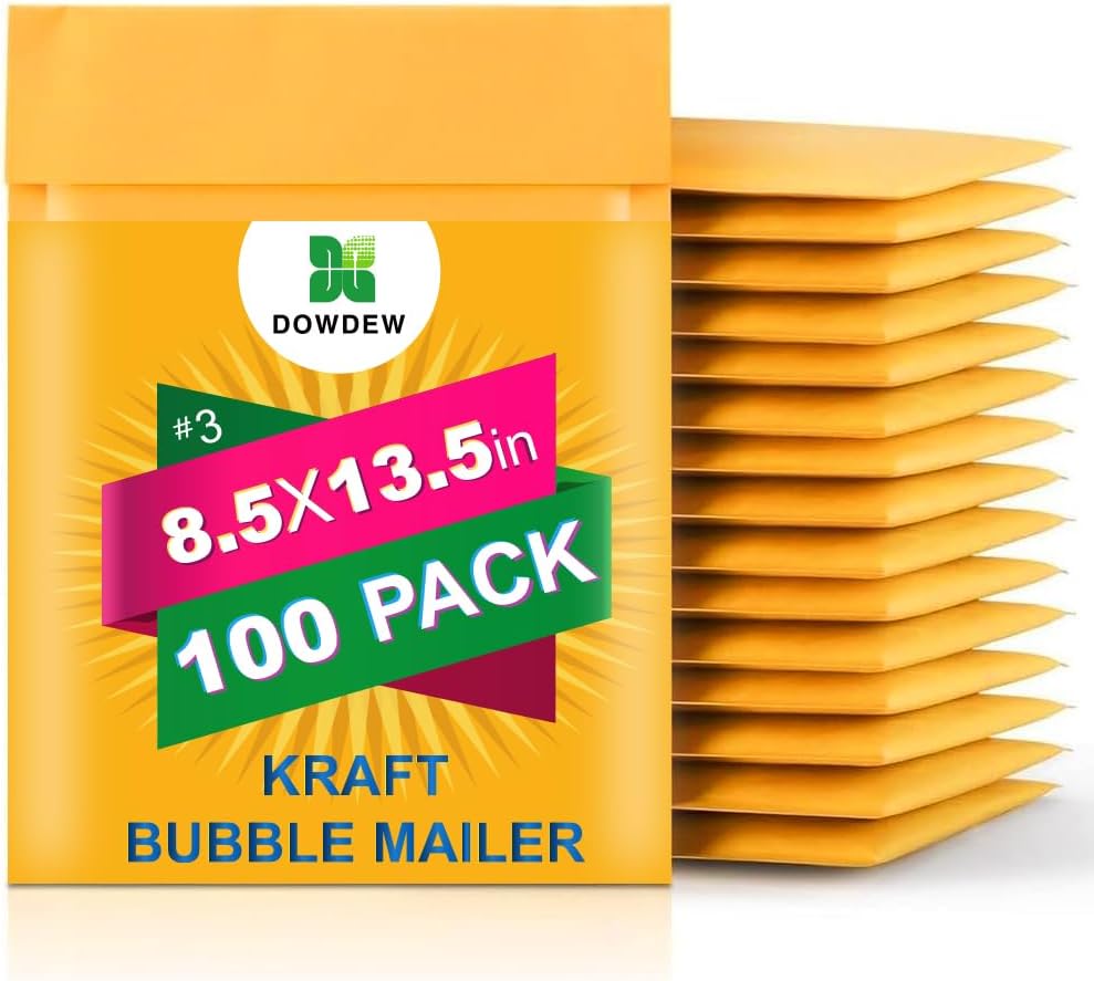 Kraft Bubble Mailers 100 Pack for Secure Shipping Needs
