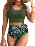 Two Piece High Waisted Swimsuits - Tummy Control Modest Bikini