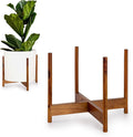 Fox & Fern Mid Century Plant Stand 14.9 in - Extra Large Wooden Stand