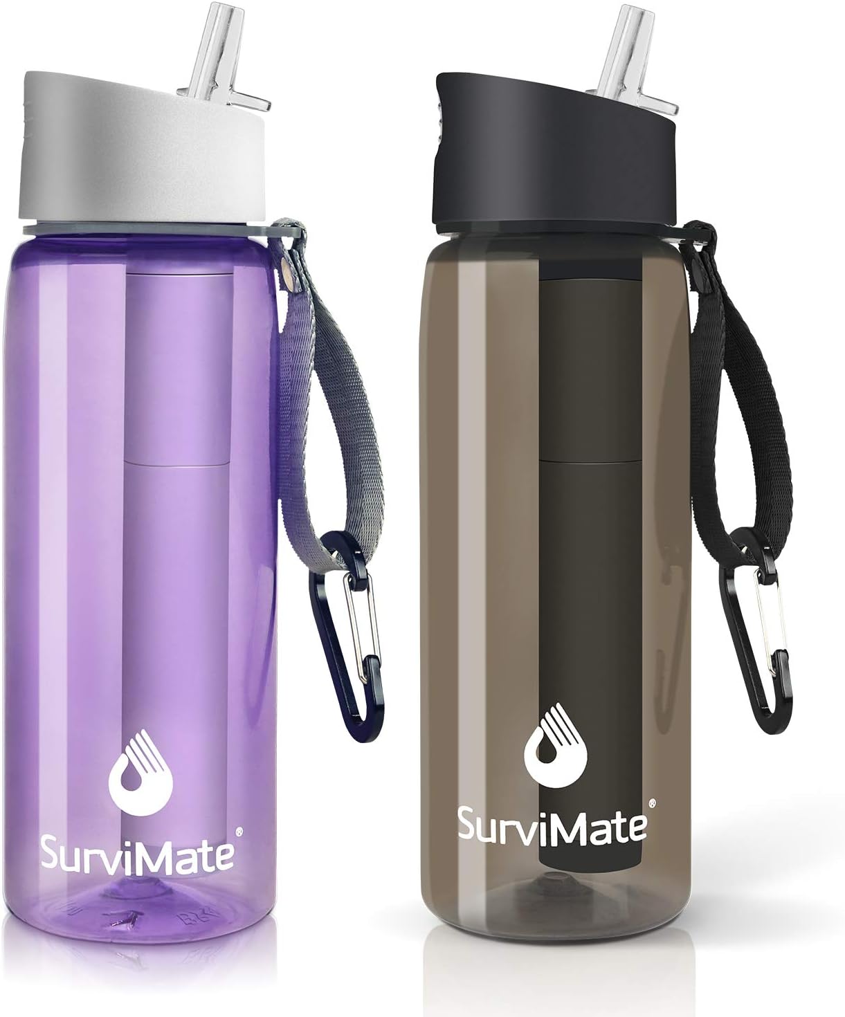 SurviMate Purified Water Bottle for Camping and Hiking Adventures