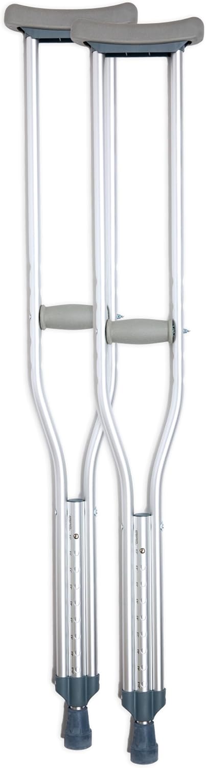 Lightweight Adjustable Aluminum Crutches for Adults & Kids 300 lb