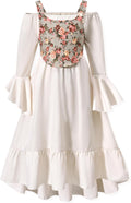 Little Girl Renaissance Vintage Medieval Dress with Vest