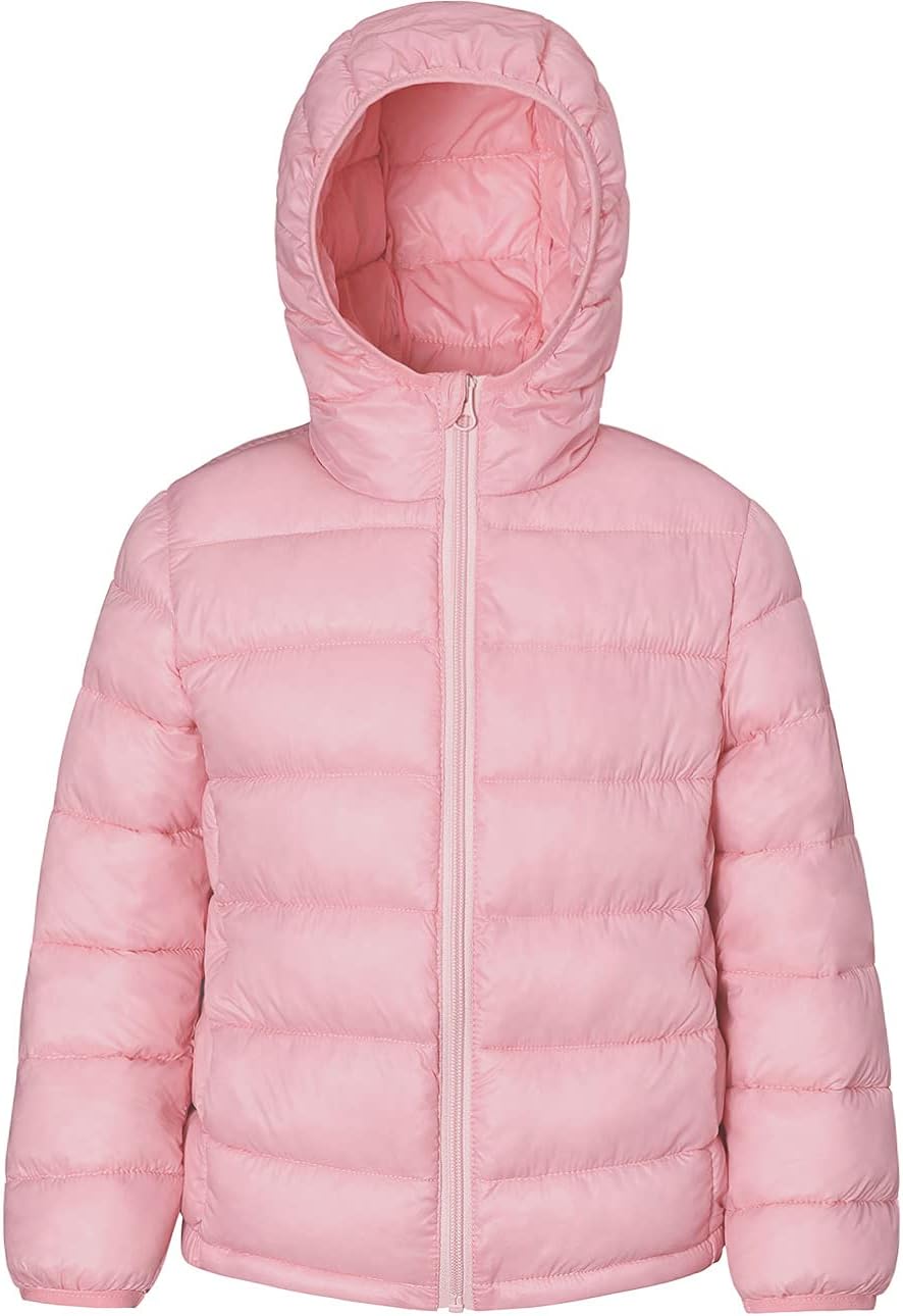 Hooded Puffer Jackets for Boys and Girls - Lightweight Warmth