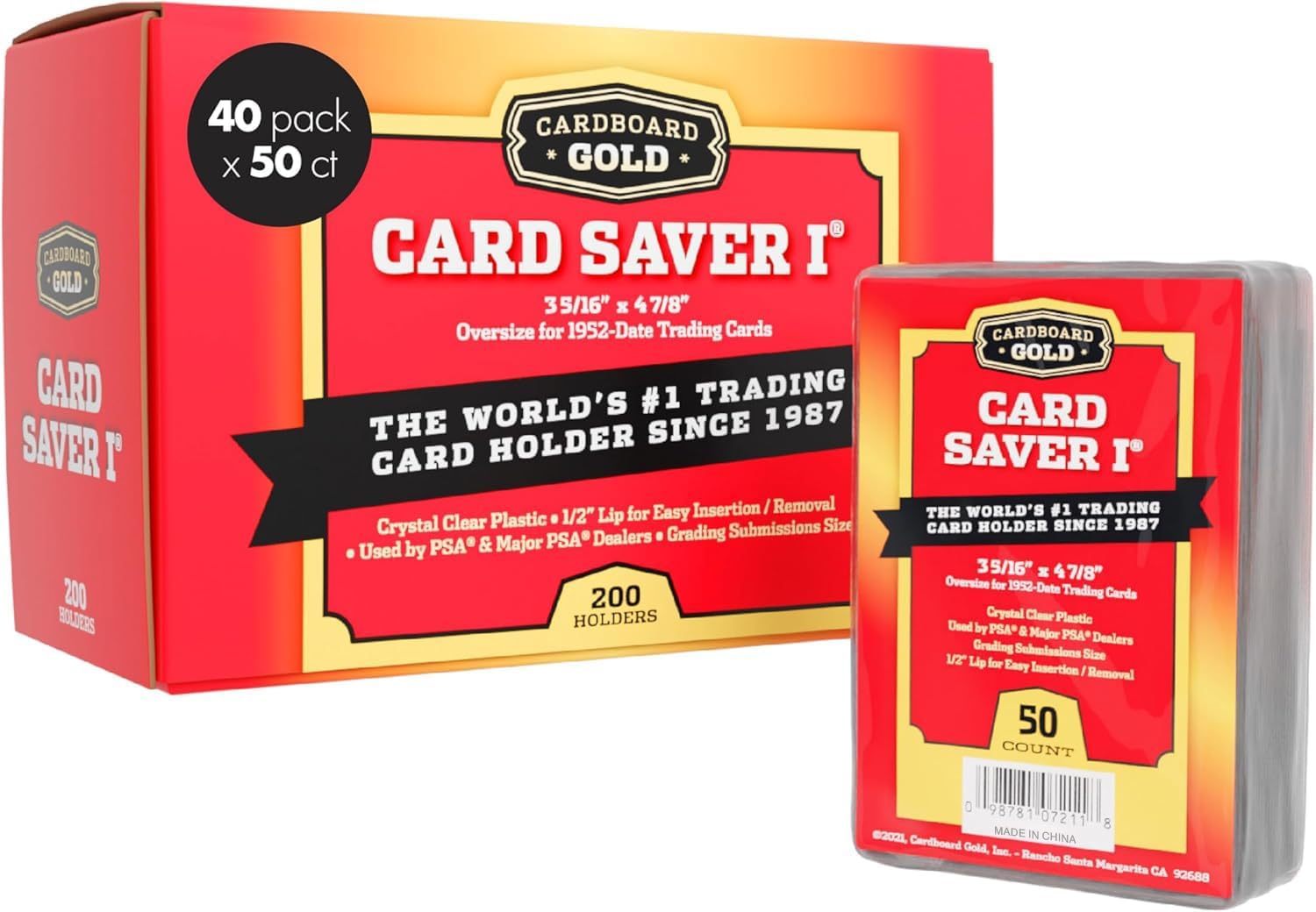 Card Saver 1-2000 Count - Premium Trading Card Protectors