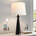Seealle Single Modern Table Lamp - Touch Bedside Lamp with USB C+A