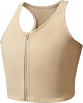 Wonababi Chest Binder Zipper Half Flat Tank Top - Comfortable FTM