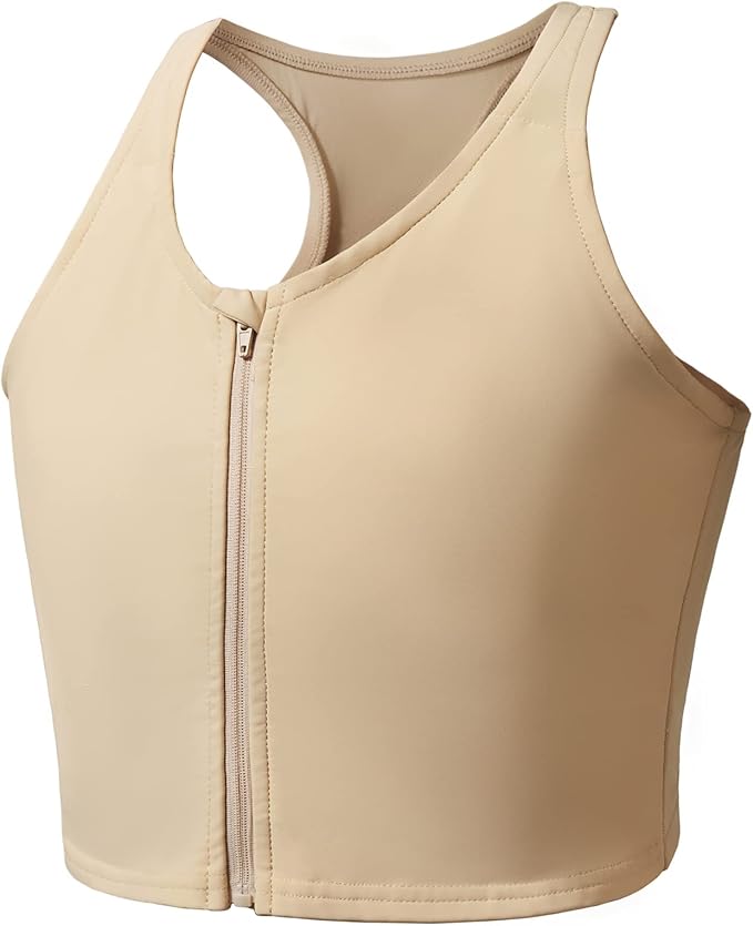Wonababi Chest Binder for Transgender Stuff with Zipper Design