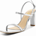 Athlefit Strappy High Heels Square Open Toe Heeled Sandals - Dressy