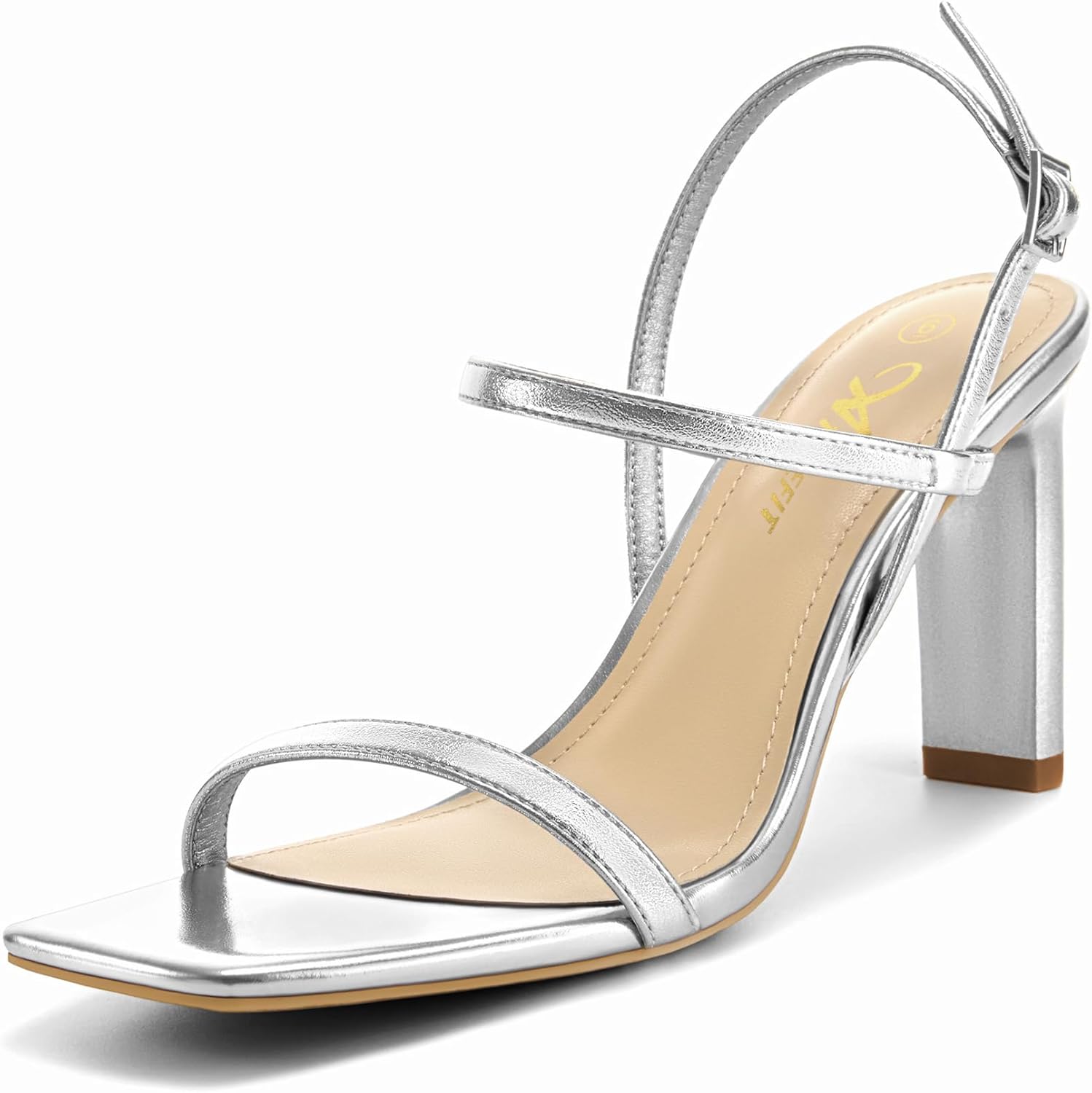Strappy High Heels Square Open Toe Sandals for Women