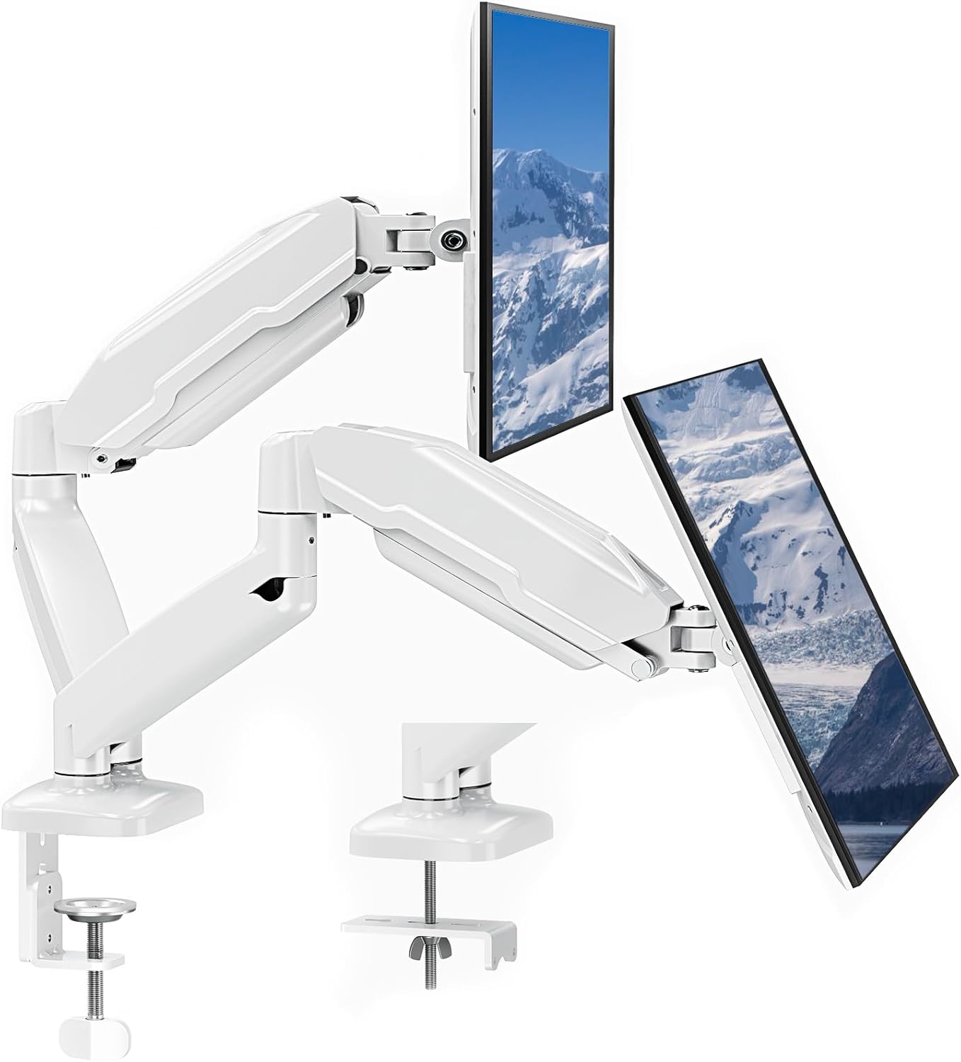 Height-Adjustable Dual Monitor Mount - Organize Your Workspace!