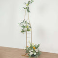 Efavormart 8ft Gold Curved Wedding Aisle Stand - Elegant Backdrop