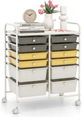 12-Drawer Rolling Storage Cart Organizer - Large Capacity Craft Cart