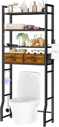 Over The Toilet 4 Tier Storage with Drawers - Compact Bathroom