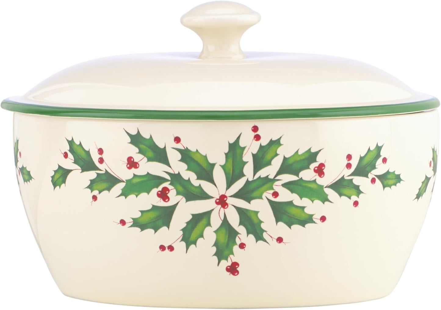Lenox Holiday Covered Casserole for Festive Christmas Meals