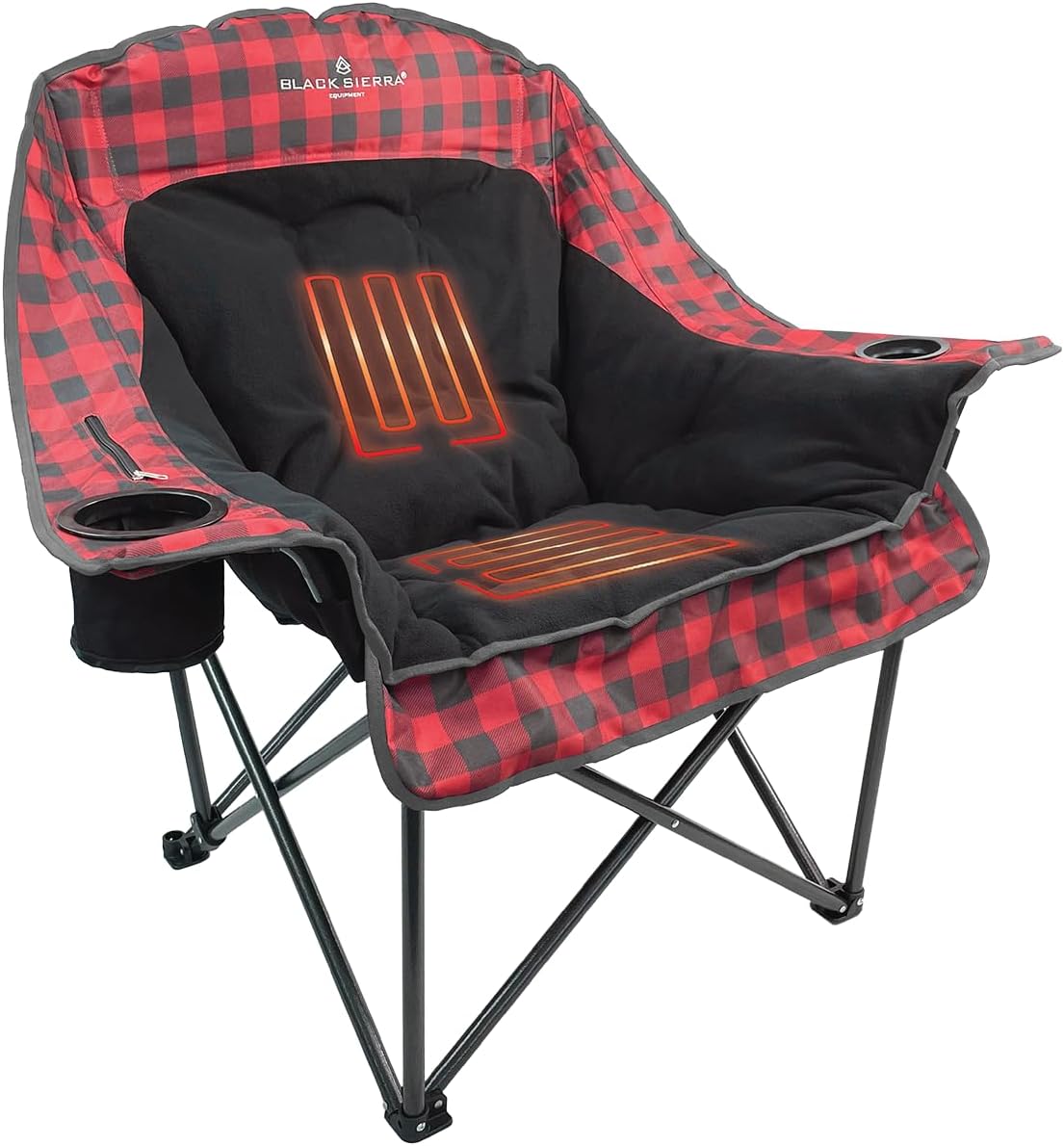 Plush Heated Camping Chair - Stay Warm Outdoors!