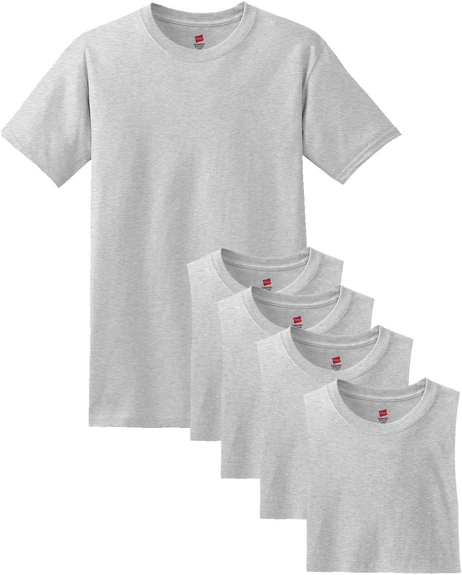 Hanes Mens Tall 100% Cotton Crew Neck Undershirts for Comfort