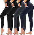 High Waisted Tummy Control Yoga Pants for Women - 4 Pack Leggings