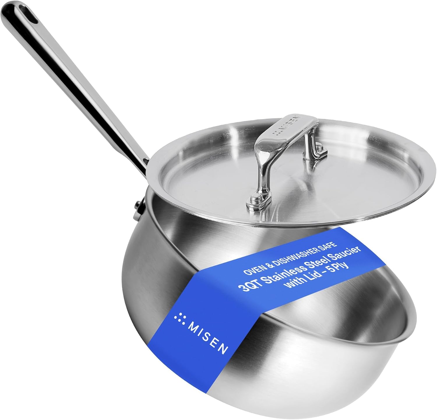 Misen 5-Ply Stainless Steel Saucier Pan for Perfect Cooking