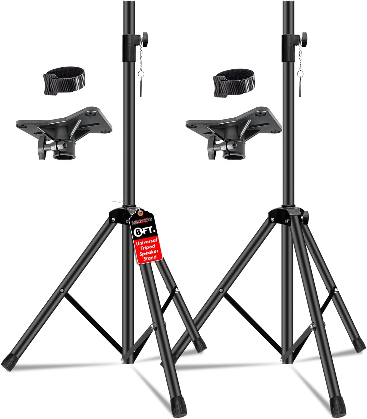 5 Core Adjustable Speaker Stand Pair for PA DJ Studio Use