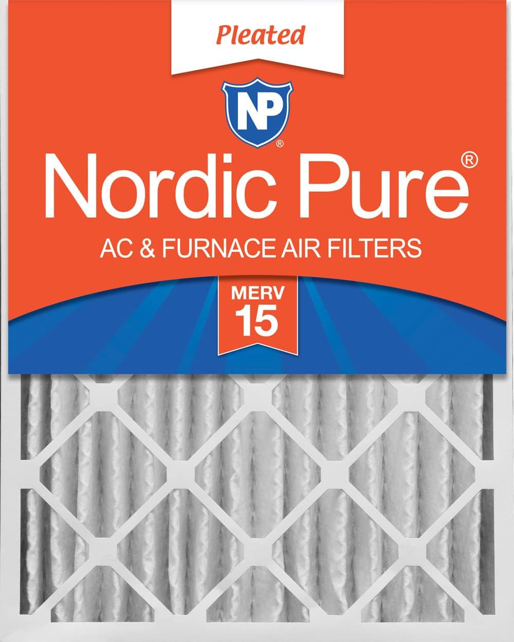 Nordic Pure 16x24x4 Pleated MERV 15 Air Filter for Superior Filtration