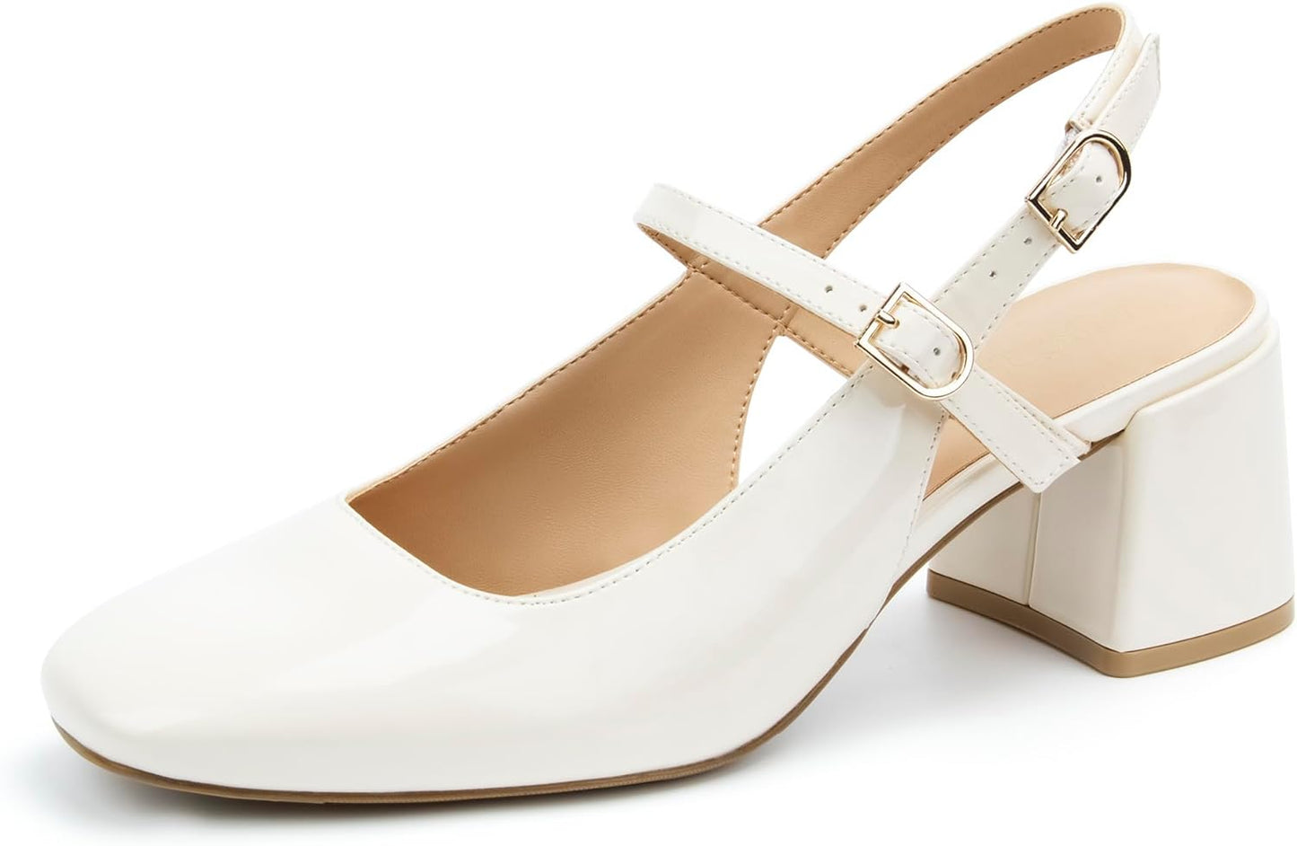 Womens Mary Jane Chunky Low Heels for Wedding Party Dress Shoes