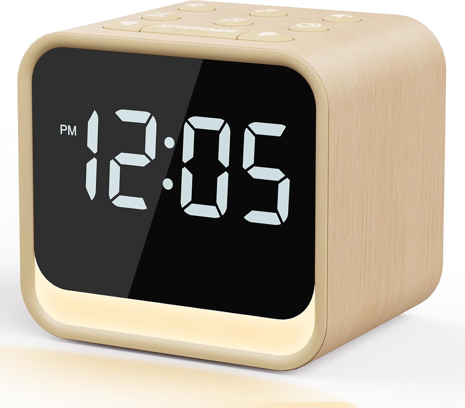 Housbay Wooden Sound Machine Alarm Clock for Gentle Wake-Up