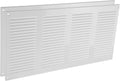 16 in x 8 in White Vent Cover Pack of 2 - Louvered Metal Return Grill