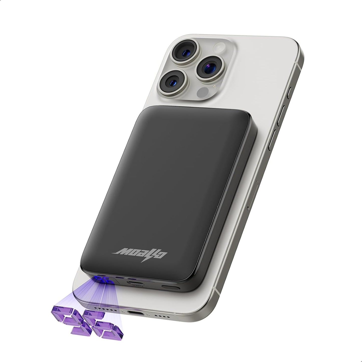 5000mAh MOAIIO Magsafe Power Bank - Fast Charge Any iPhone!