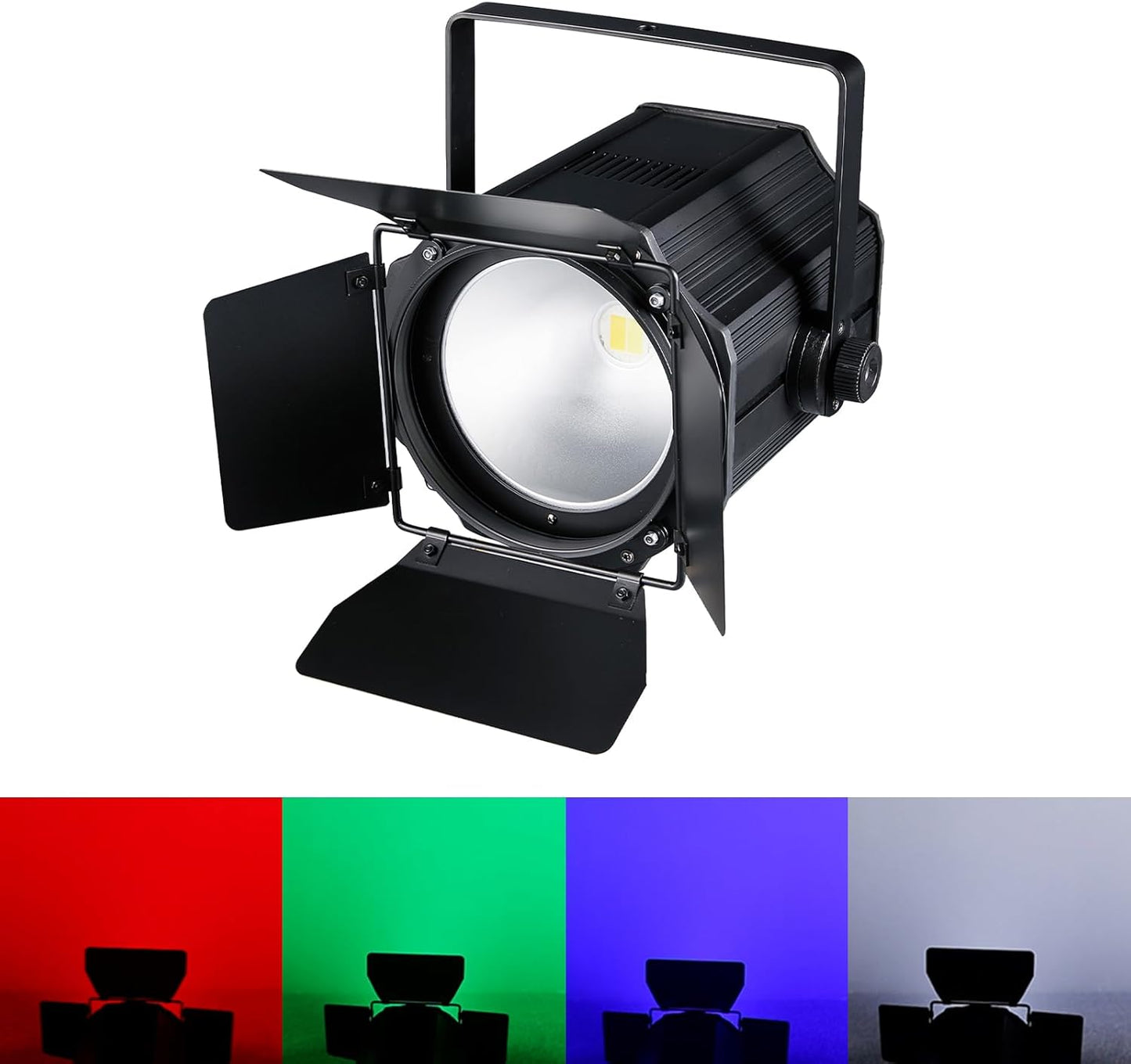 200W COB Stage Lights with Barn Doors for Events and Parties