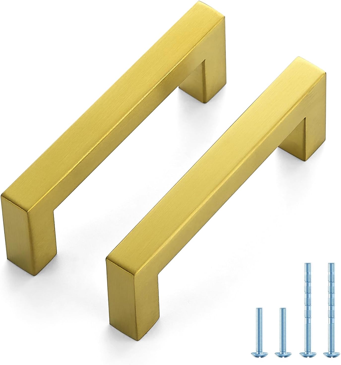 Gold Cabinet Pulls 20 Pack, 3-1/2 Inch Stainless Steel Handles