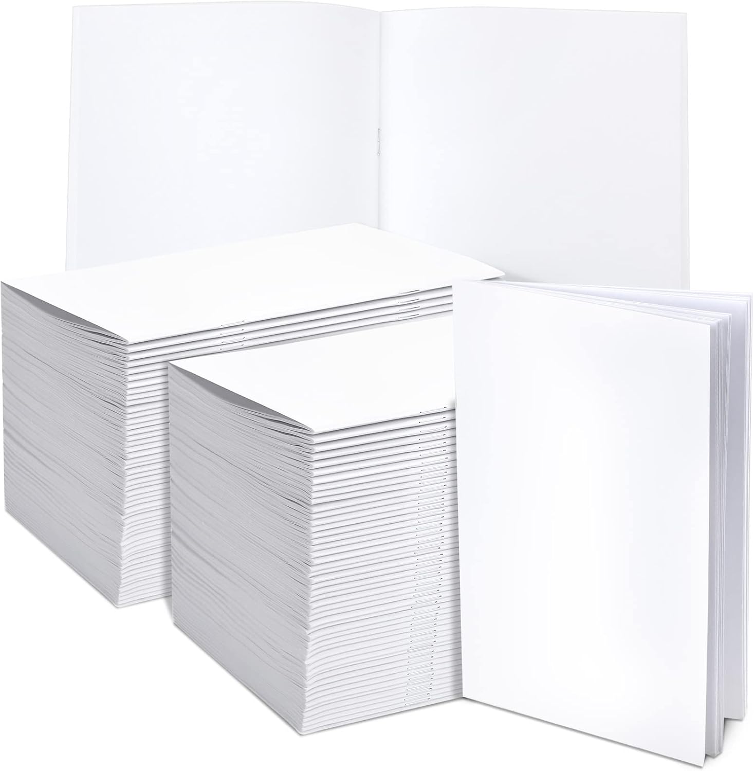 Geyee White Blank Books for Kids to Write Stories and Draw