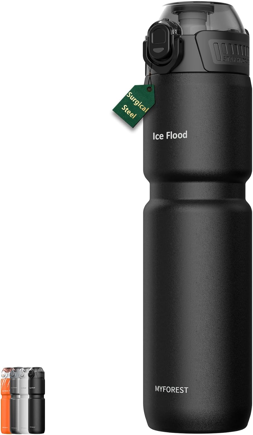 24oz Insulated Bike Water Bottle with Surgical Steel for MTB