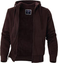 Heavyweight Sherpa Lined Fleece Hoodie for Men - Winter Zip Jacket