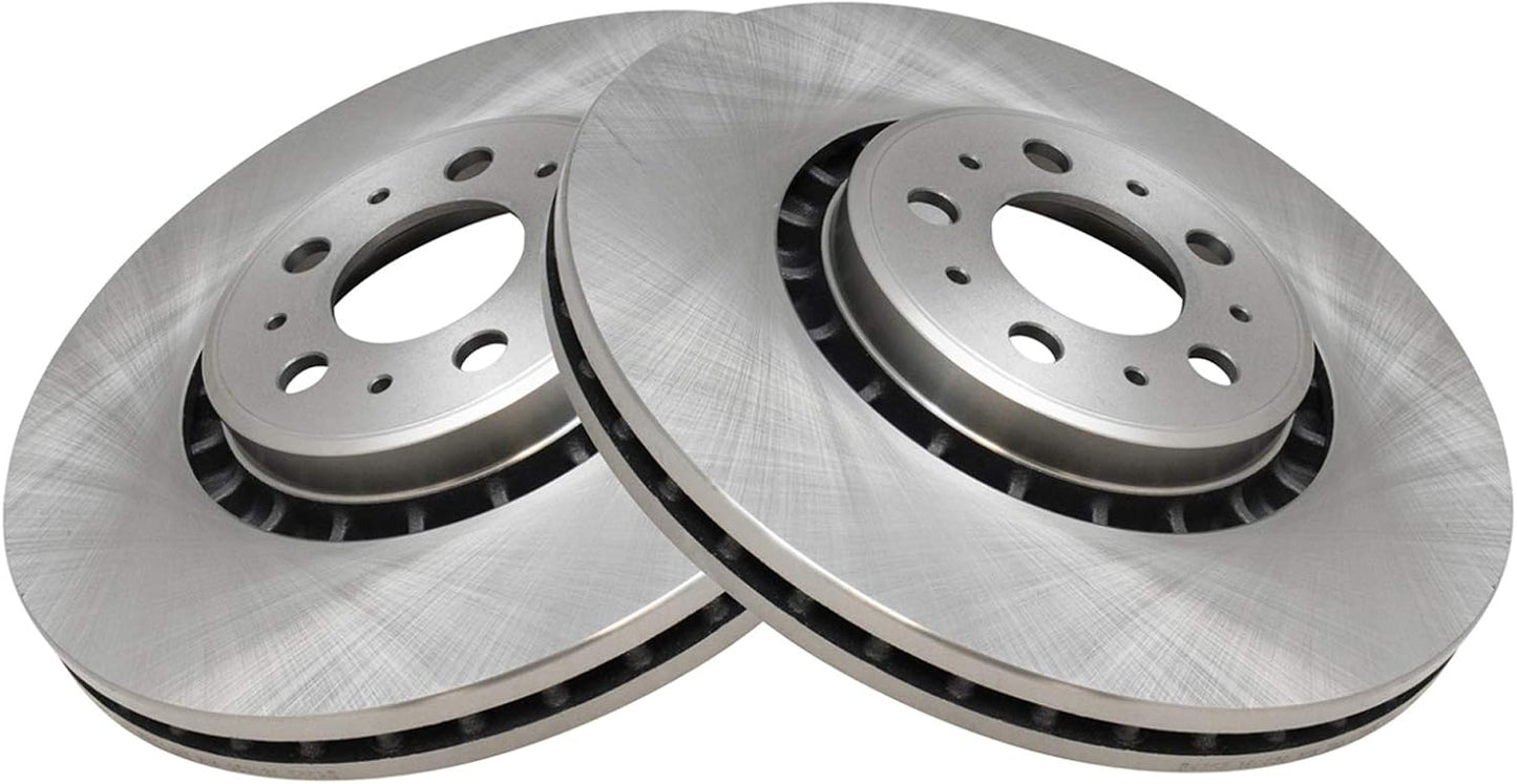 TRQ Front Brake Rotors Set Vented for 2003-2014 Volvo XC90