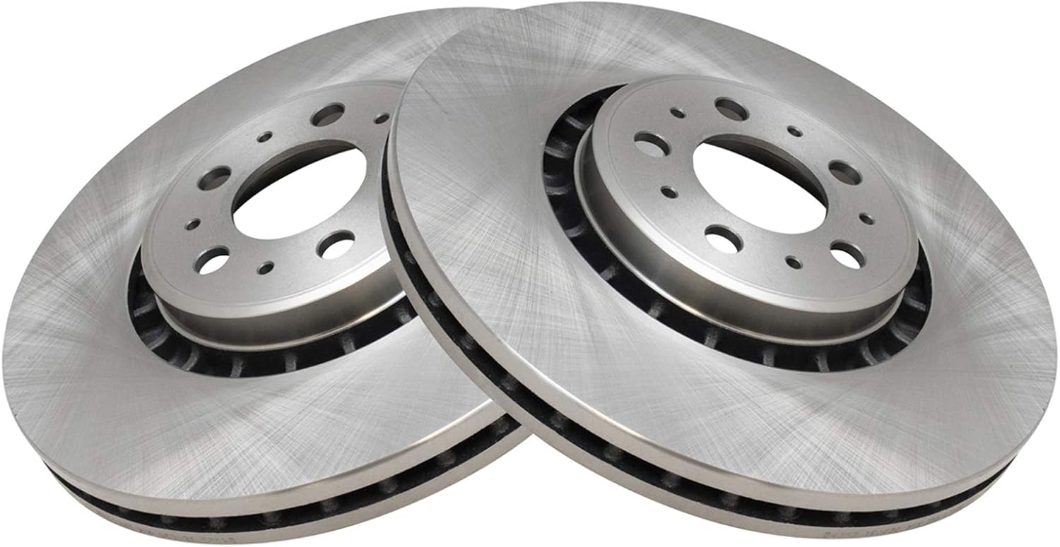 TRQ Front Brake Rotors Set Vented for 2003-2014 Volvo XC90
