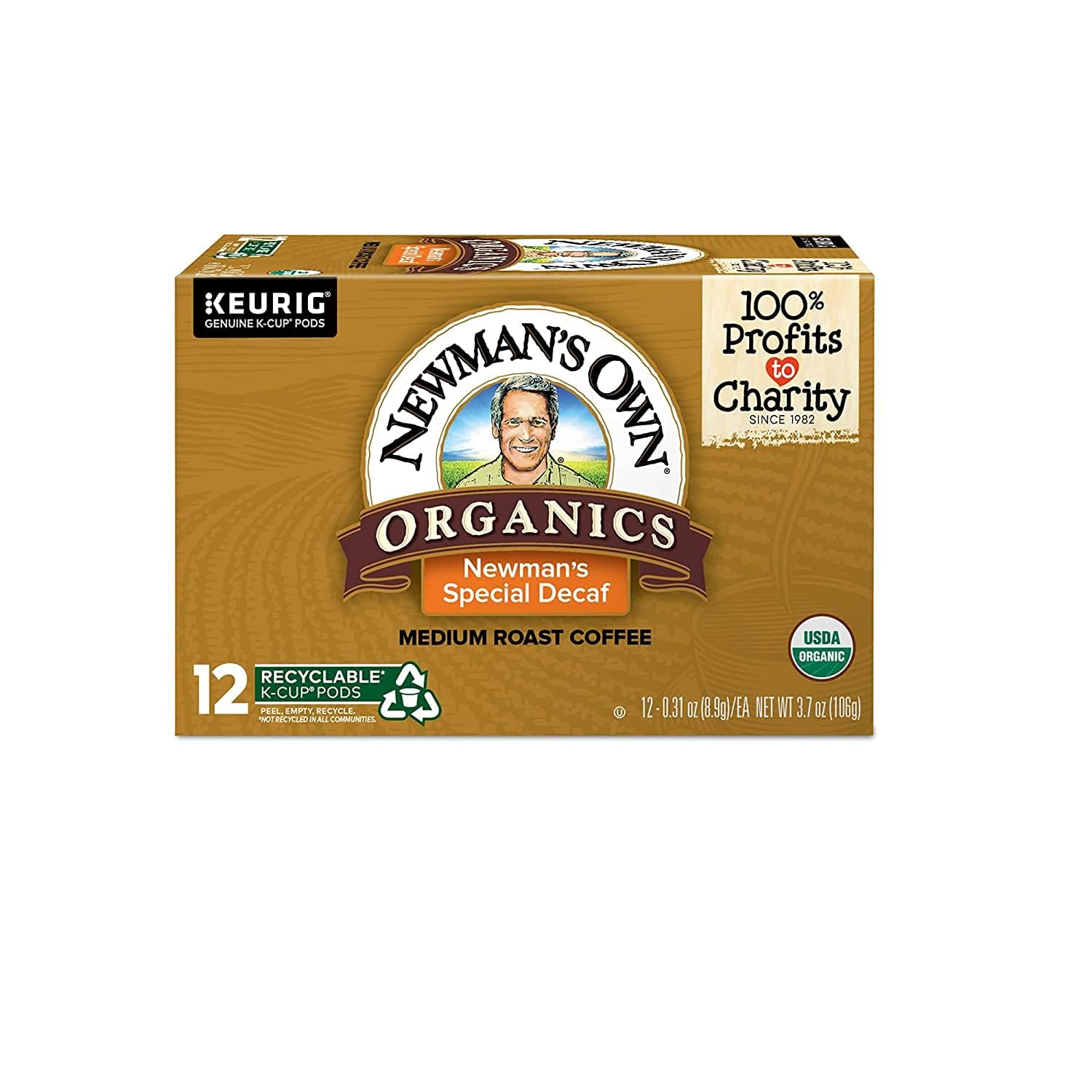 Newman's Own Special Decaf Coffee K-Cup for Keurig Brewing
