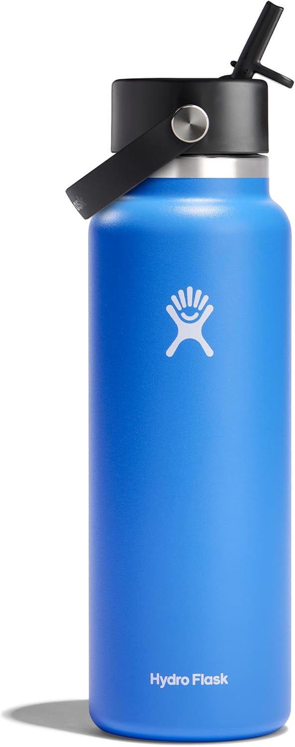 Hydro Flask Water Bottle 40 Oz Cascade Blue - Insulated & Leakproof