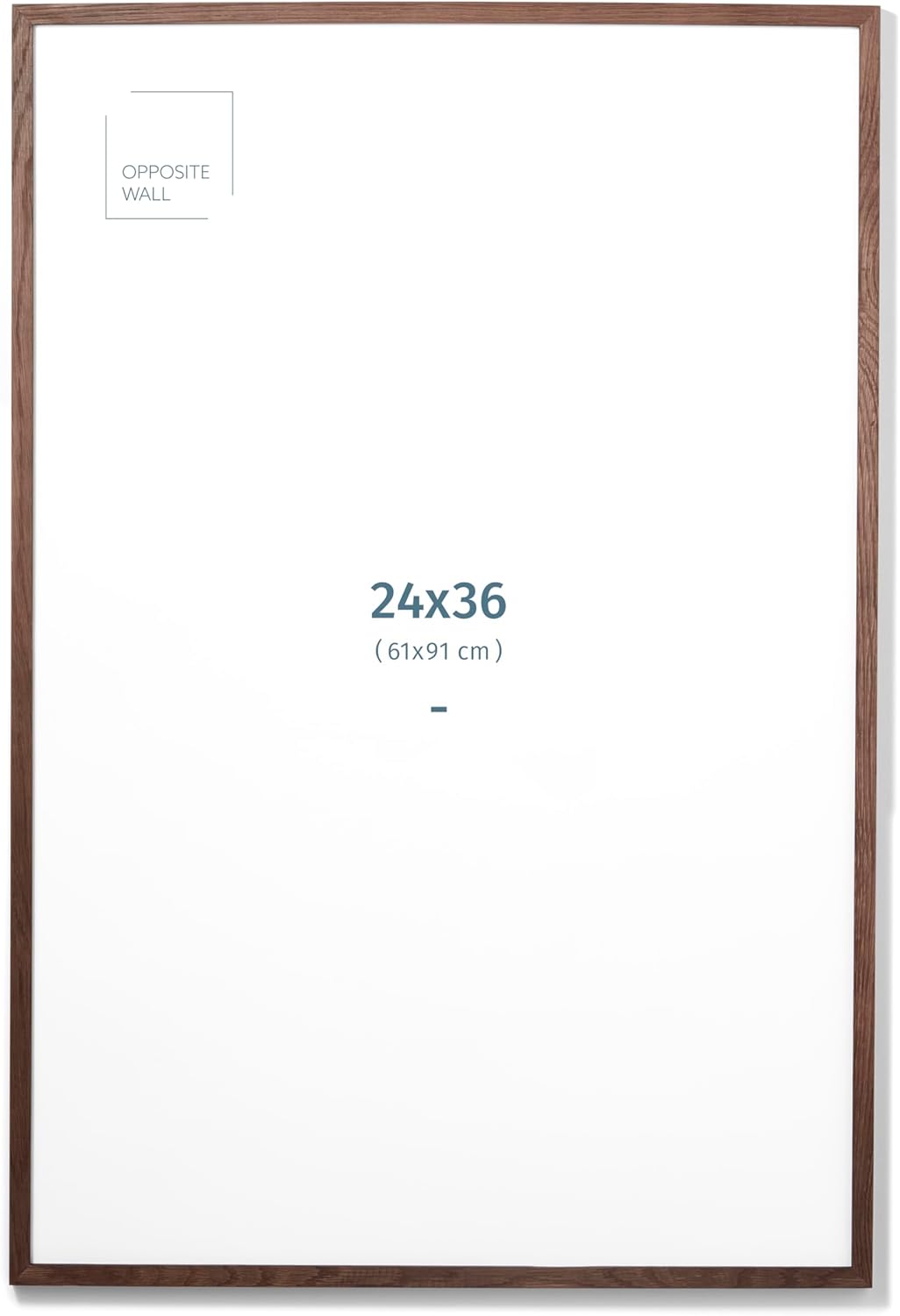 Dark Solid Oak Wood Picture Frame - 24x36 in - Versatile Decor