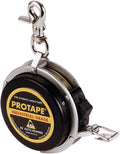 ProTape 3/8 in x 50 ft Auto-Rewind Tape Measure - Durable Nylon Blade
