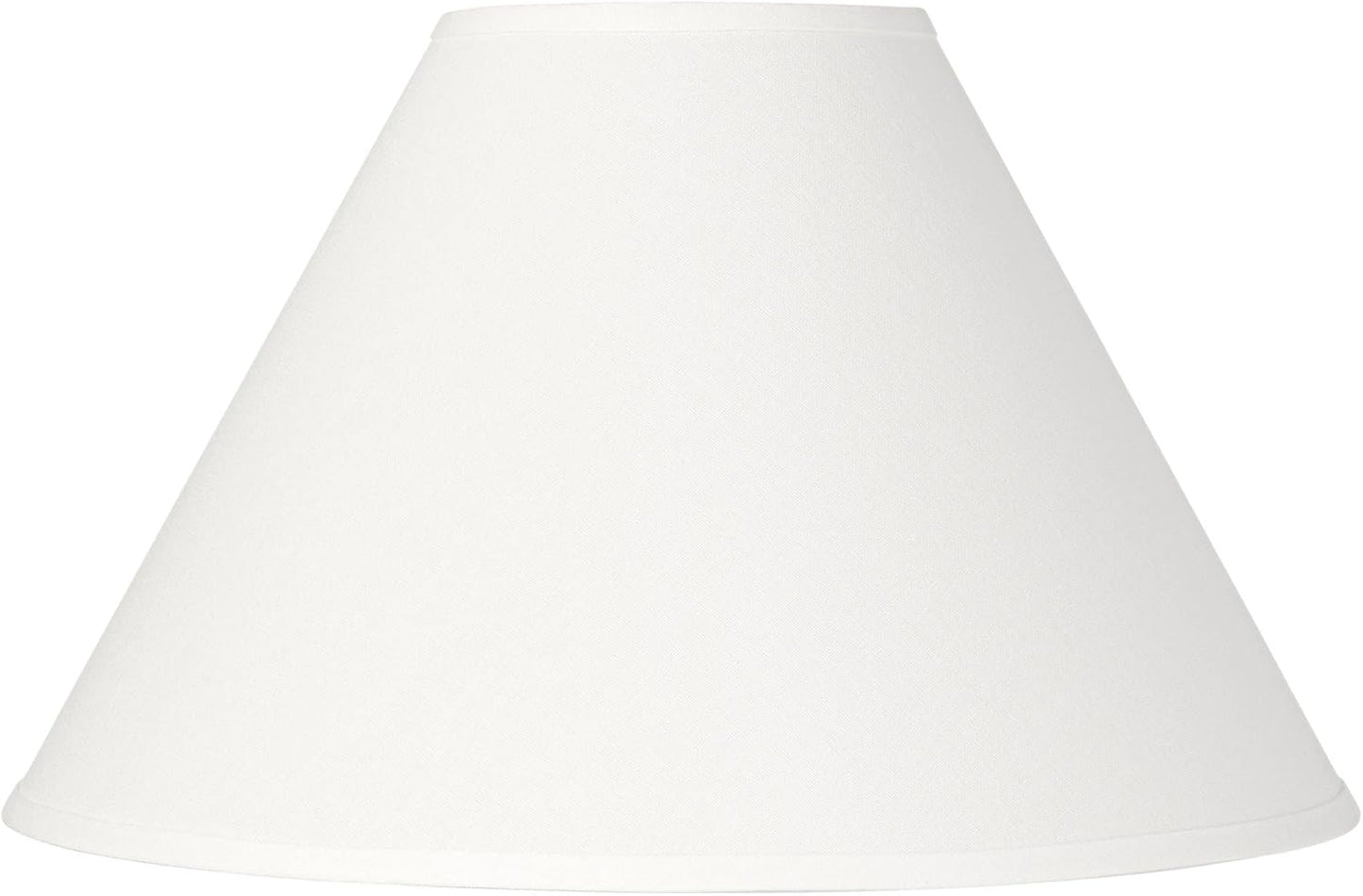 6in Top x 17in Bottom x 10in High White Linen Lamp Shade