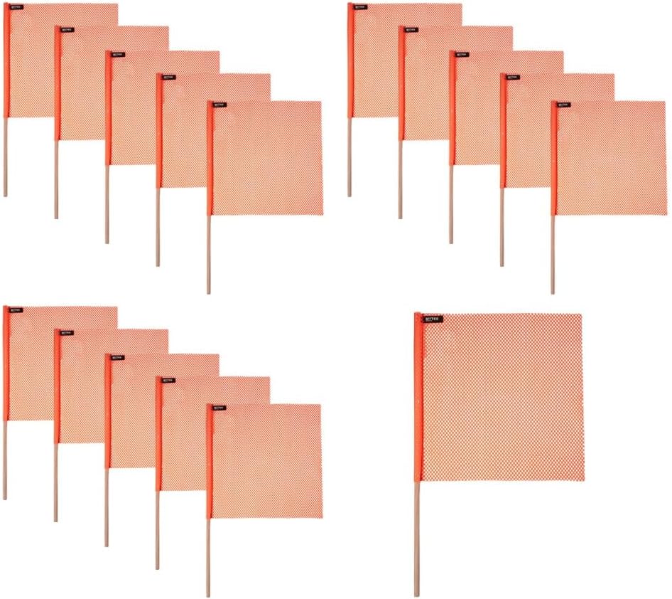 18x18 Orange Safety Flags for Truck Loads - DOT Compliant Set